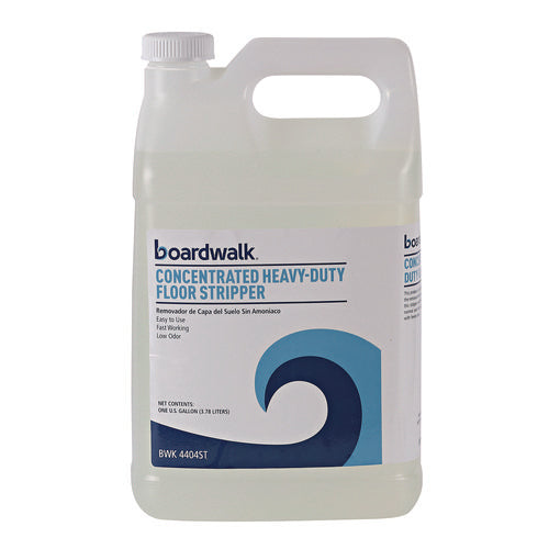 Image of Boardwalk® Concentrated Heavy-Duty Floor Stripper, Unscented, 1 gal Bottle, 4/Carton