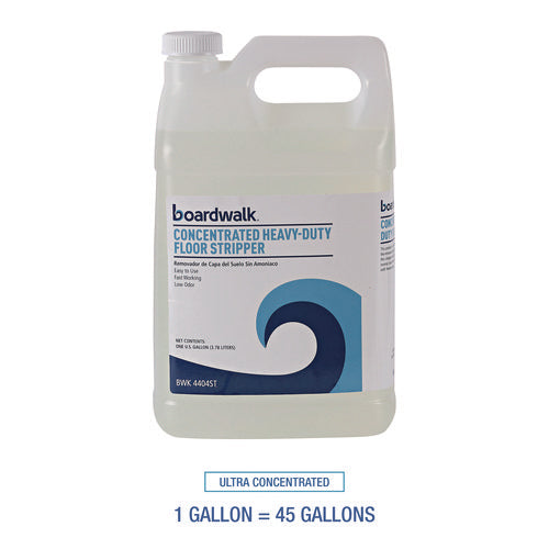 Image of Boardwalk® Concentrated Heavy-Duty Floor Stripper, Unscented, 1 gal Bottle, 4/Carton