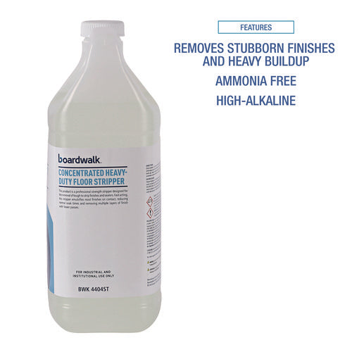 Image of Boardwalk® Concentrated Heavy-Duty Floor Stripper, Unscented, 1 gal Bottle, 4/Carton