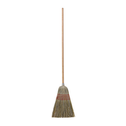 Image of Boardwalk® Corn/fiber Brooms, Corn/yucca Bristles, 53.5" Overall Length, Natural, 6/carton