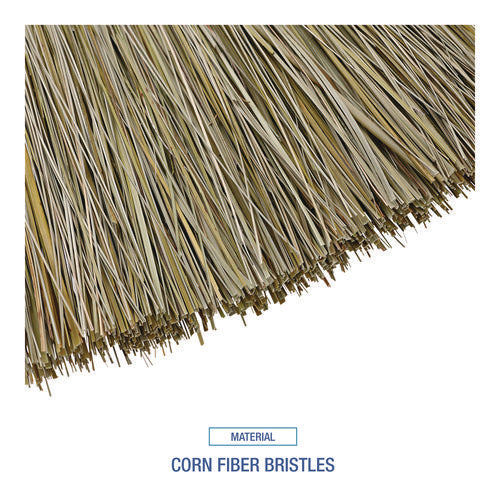 Image of Boardwalk® Corn/fiber Brooms, Corn/yucca Bristles, 53.5" Overall Length, Natural, 6/carton