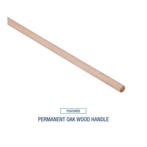 Image of Boardwalk® Cotton Deck Mop, #16 White Cotton Head, 50" Wood Handle, 12/Carton