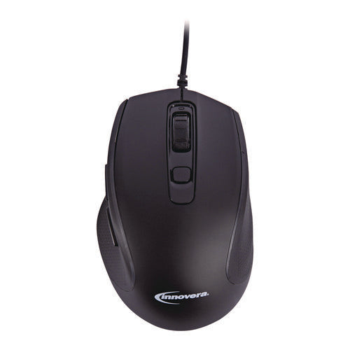Image of Innovera® Full-Size Wired Optical Mouse, Usb 2.0, Right Hand Use, Black