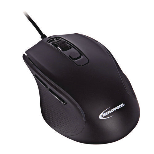 Image of Innovera® Full-Size Wired Optical Mouse, Usb 2.0, Right Hand Use, Black