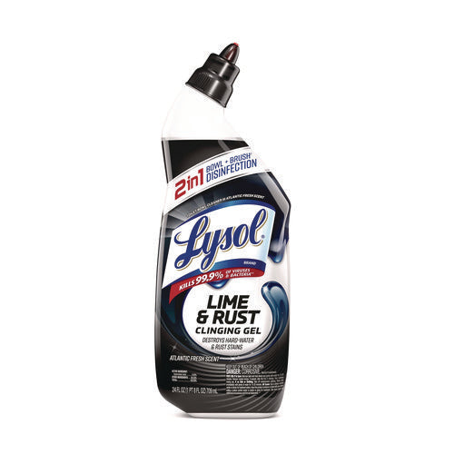 Image of LYSOL® Brand Disinfectant Toilet Bowl Cleaner w/Lime/Rust Remover, Atlantic Fresh, 24 oz