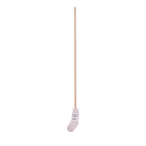 Image of Boardwalk® Cotton Deck Mop, #16 White Cotton Head, 50" Wood Handle, 12/Carton