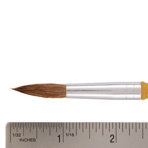 Image of Crayola® Watercolor Brush Set, Size 12, Camel-Hair Blend, Round Profile, 3/pack