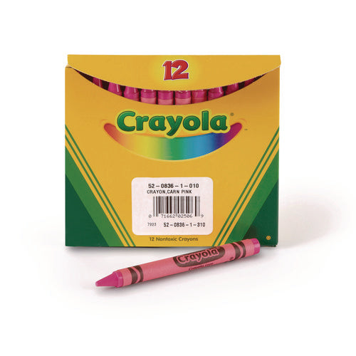 Image of Crayola® Bulk Crayons, Carnation Pink, 12/box