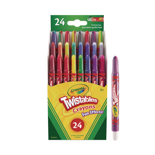 Image of Crayola® Twistables Mini Crayons, Fun Effects, Assorted, 24/Pack