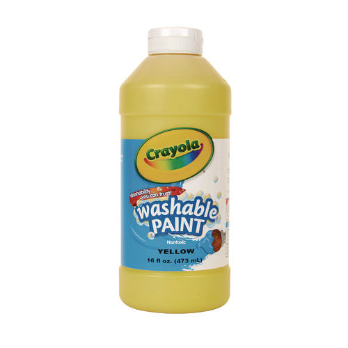 Image of Crayola® Washable Paint, Yellow, 16 Oz Bottle
