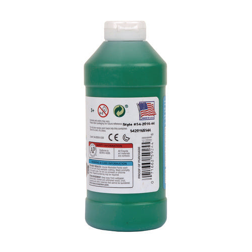Image of Crayola® Washable Paint, Green, 16 Oz Bottle