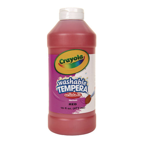 Image of Crayola® Artista Ii Washable Tempera Paint, Red, 16 Oz Bottle