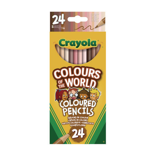 Image of Crayola® Colors of the World Colored Pencils, Assorted Lead and Barrel Colors, 24/Pack