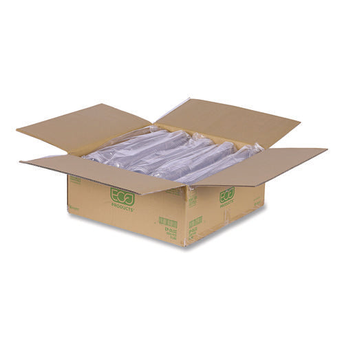 Image of Eco-Products® GreenStripe Cold Cup Dome Lids, With Hole, Fits 9 oz to 24 oz Cold Cups, Plastic, Clear, 100/Pack, 10 Packs/Carton