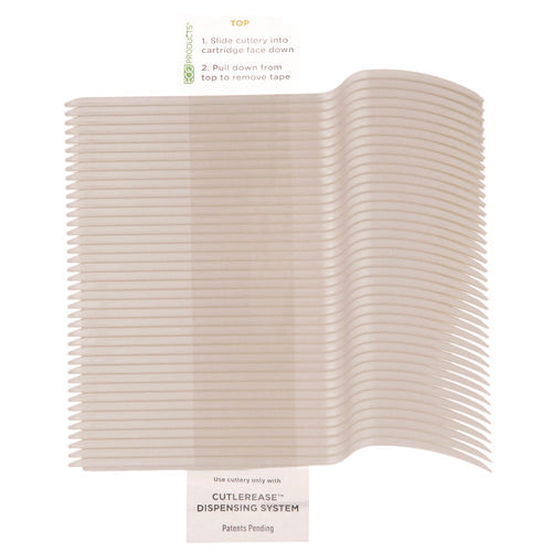 Image of Eco-Products® Cutlery for Cutlerease Dispensing System, Fork, Plastic, White, 960/Carton