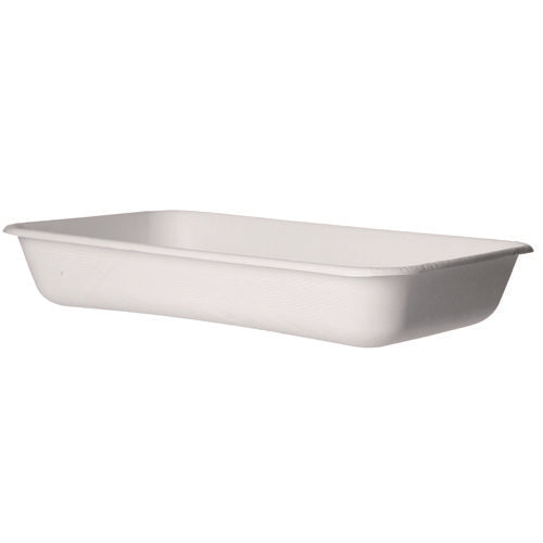 Image of Eco-Products® Vanguard Worldview Renewable and Compostable Sugarcane Take-Out Containers, 10.47 x 10.47 x 1.76, White, 200/Carton