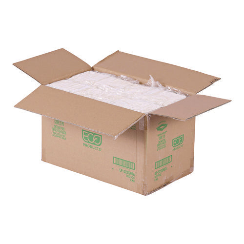 Image of Eco-Products® Vanguard Worldview Renewable and Compostable Sugarcane Takeout Containers, 9.9 oz, 5 x 5 x 1, White, 800/Carton