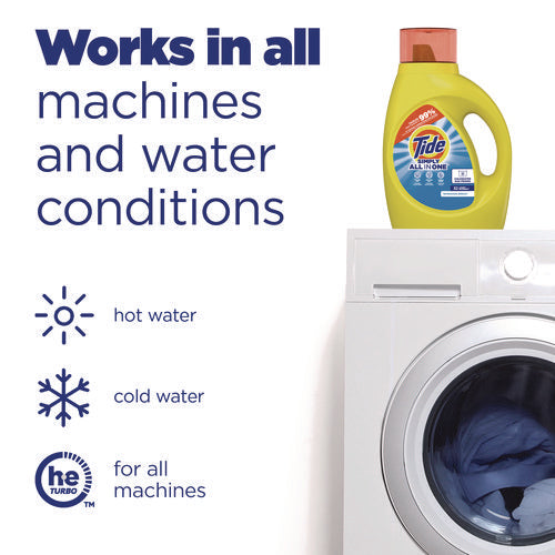 Image of Tide® Simply Clean and Fresh Laundry Detergent, HE Compatible, Refreshing Breeze, 64 Loads, 84 oz Bottle, 4/Carton