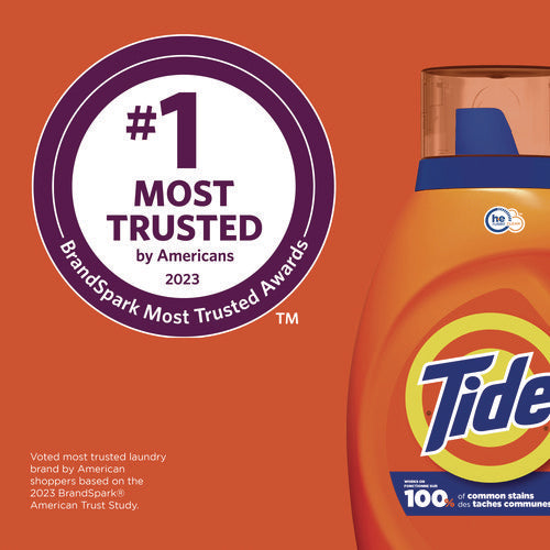 Image of Tide® HE Liquid Tide Laundry Detergent, 32 Loads, 42 oz Bottle, 6/Carton