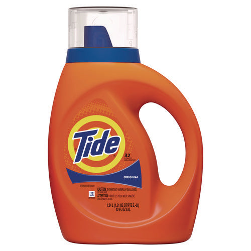 Image of Tide® HE Liquid Tide Laundry Detergent, 32 Loads, 42 oz Bottle, 6/Carton