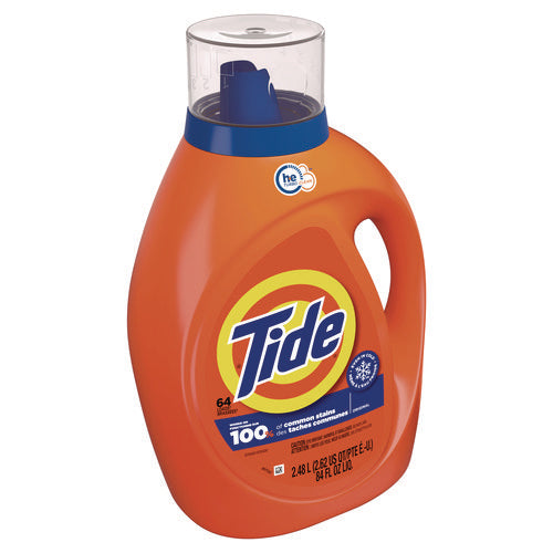 Image of Tide® HE Laundry Detergent, Original Scent, Liquid, 64 Loads, 84 oz Bottle, 4/Carton