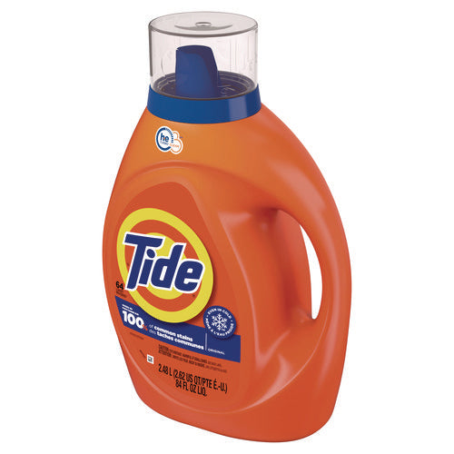 Image of Tide® HE Laundry Detergent, Original Scent, Liquid, 64 Loads, 84 oz Bottle, 4/Carton