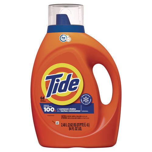 Image of Tide® HE Laundry Detergent, Original Scent, Liquid, 64 Loads, 84 oz Bottle