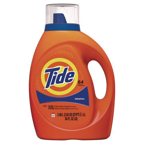 Image of Tide® HE Liquid Laundry Detergent, Original Scent, 64 Loads, 84 oz Bottle, 4/Carton