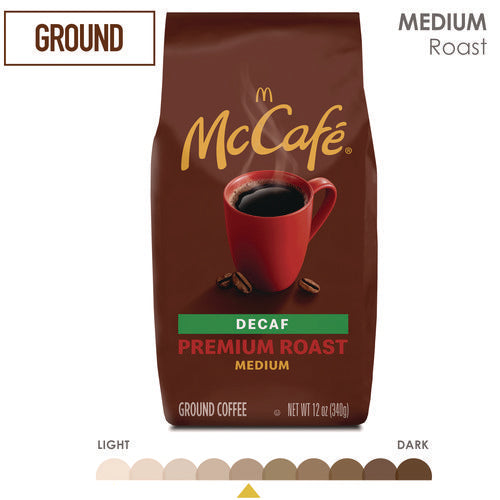 Image of McCafe® Ground Coffee, Premium Roast Decaf, 12 oz Bag