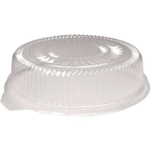 Image of HFA® Plastic Dome Lids, Embossed, Fits 4012/4013, 12" Diameter, Clear, 25/Carton