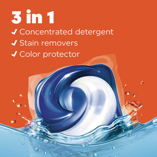 Image of Tide® PODS Laundry Detergent, HE Compatible, Clean Breeze, 36 oz Tub, 42 Pacs/Tub, 4 Tubs/Carton