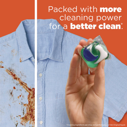 Image of Tide® PODS Laundry Detergent, HE Compatible, Clean Breeze, 36 oz Tub, 42 Pacs/Tub, 4 Tubs/Carton