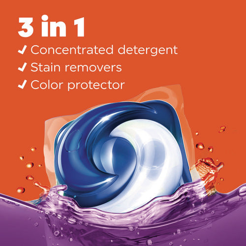 Image of Tide® PODS Laundry Detergent, HE Compatible, Spring Meadow, 66 oz Tub, 76 Pacs/Tub, 4 Tubs/Carton