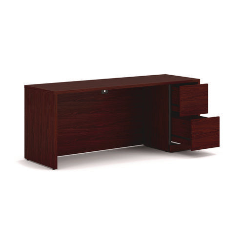 Image of HON® 10500 Series Full-Height Right Pedestal Credenza, 72w X 24d X 29.5h, Mahogany