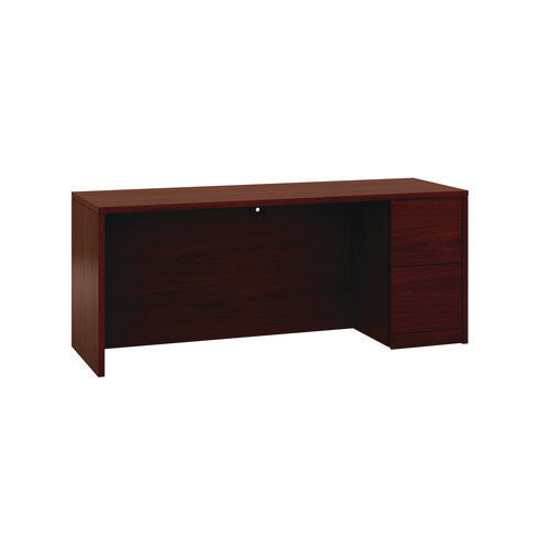 Image of HON® 10500 Series Full-Height Right Pedestal Credenza, 72w X 24d X 29.5h, Mahogany