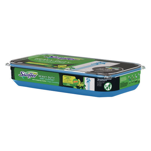 Image of Swiffer® Heavy-Duty Wet Refill Cloths, 8 x 10, Gain Original Scent, White, 10 Cloths/Tub