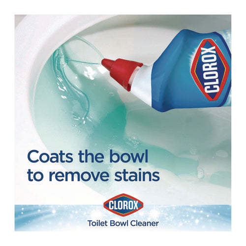 Image of Clorox® Disinfecting Toilet Bowl Cleaner with Bleach, Rain Clean Scent, 24 oz Bottle, 2/Pack