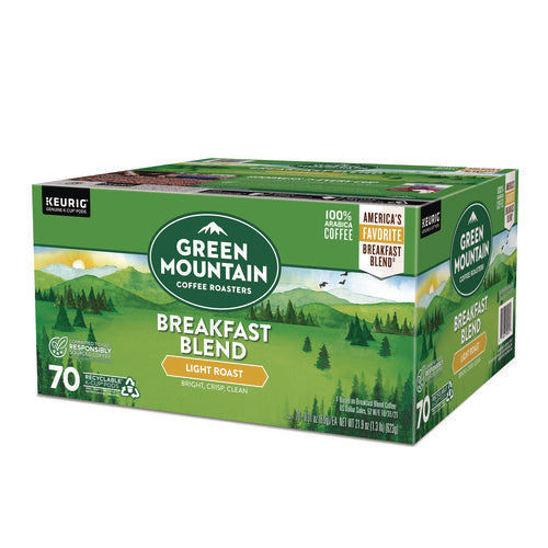 Image of Green Mountain Coffee® Breakfast Blend Coffee K-Cup Pods, Regular, 70/Box