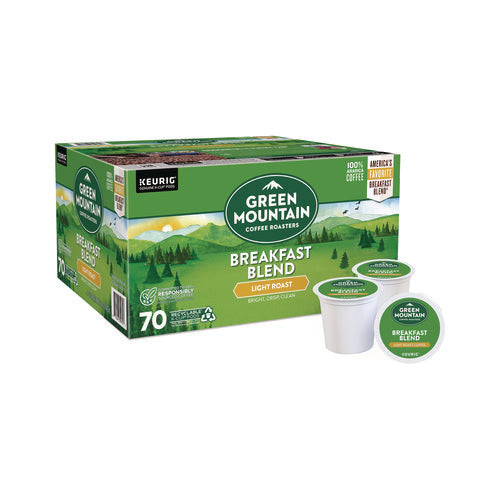 Image of Green Mountain Coffee® Breakfast Blend Coffee K-Cup Pods, Regular, 70/Box
