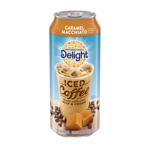 Image of International Delight® Iced Coffee, Caramel Macchiato, 15 oz Can, 12/Carton