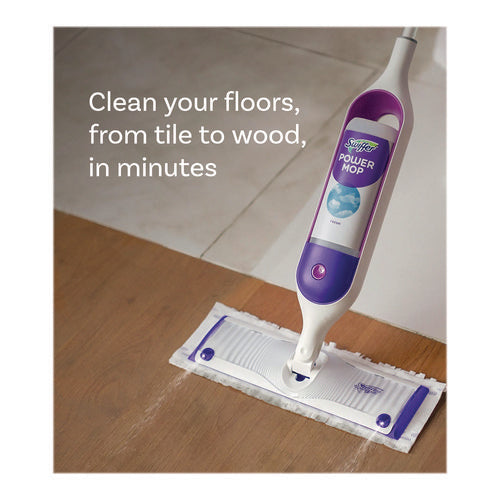 Image of Swiffer® PowerMop Mopping Pads, 5.3 x 15.4, White/Purple, 5 Pads/Box