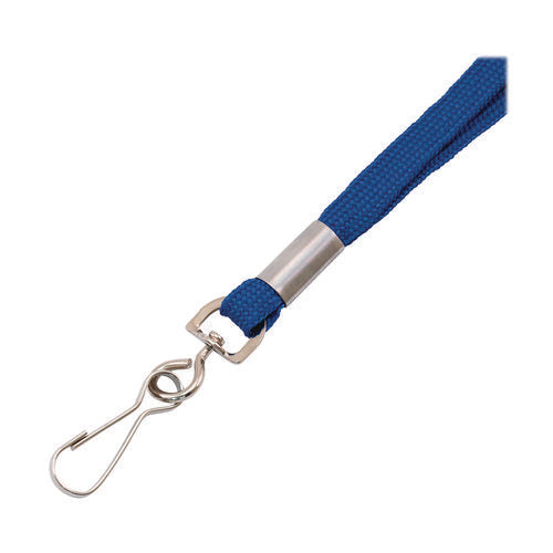 Image of Advantus Deluxe Lanyard with J-Hook, Blue, 36" Long, 100/Pack