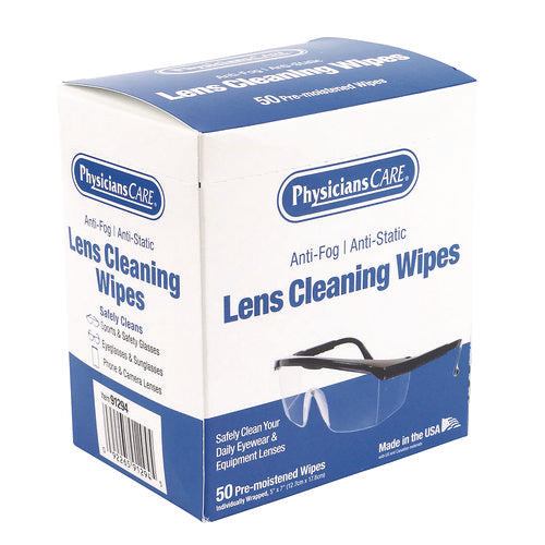 Image of PhysiciansCare® Lens Cleaning Wipe, 50/Box