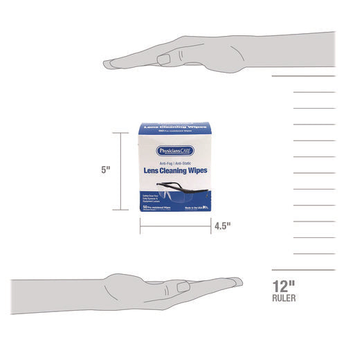 Image of PhysiciansCare® Lens Cleaning Wipe, 50/Box