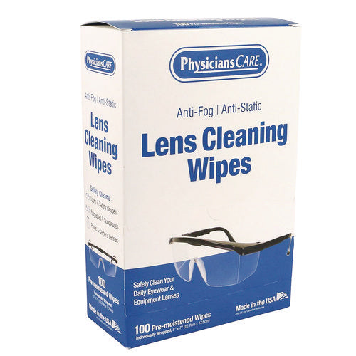 Image of PhysiciansCare® Lens Cleaning Wipe, 100/Box