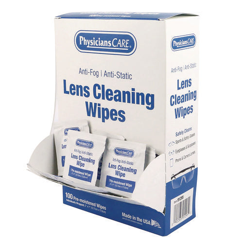 Image of PhysiciansCare® Lens Cleaning Wipe, 100/Box