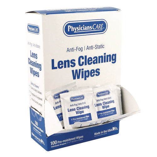 Image of PhysiciansCare® Lens Cleaning Wipe, 100/Box