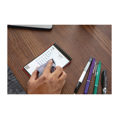 Image of Rocketbook Mini Notepad, Black Cover, Dot Grid Rule, 3 x 5.5, White, 48 Sheets