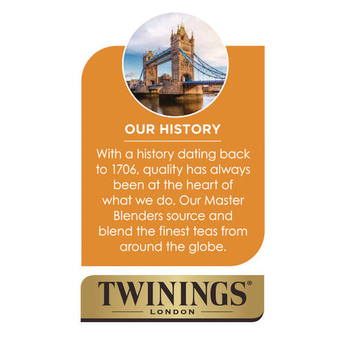 Image of TWININGS® Probiotics Lemon and Ginger Herbal Tea Bags, 0.05 oz, 18/Box