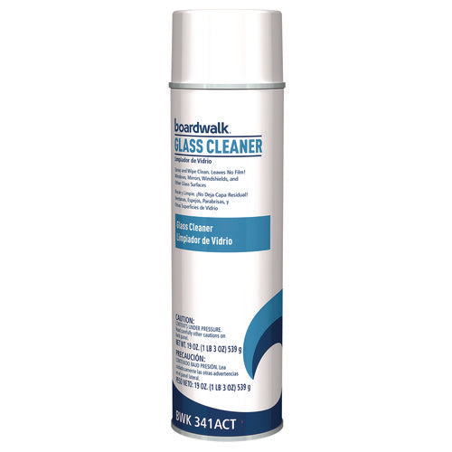 Image of Boardwalk® Heavy-Duty Glass Cleaner, Sweet Scent, 19 oz Aerosol Spray, 12/Carton